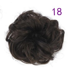 Gatuida Elastic Hair Scrunchie Bun Extension for Women Wavy Curly Synthetic Hairpiece Comfortable Ponytail Holder for Daily Wear