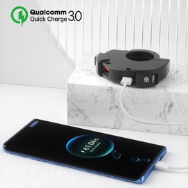 BlueFire BlueFire Motorcycle USB Charger, Dual Motorcycle Handlebar Socket, USB QC3.0 Type-C 30W PD Fast Car Charger Power Adapter Charger Voltmeter for Phones/Tablets/GPS