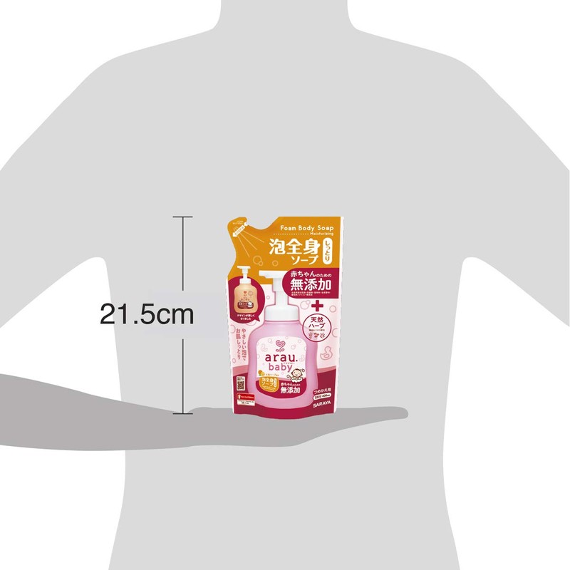 Arau Baby Full Body Foam Soap, Moist Refill, 13.5 fl