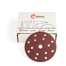 Velcro Sandpaper 150 mm Diameter, Sanding Discs-Velcro, Eccentric Grinder, 15 Holes