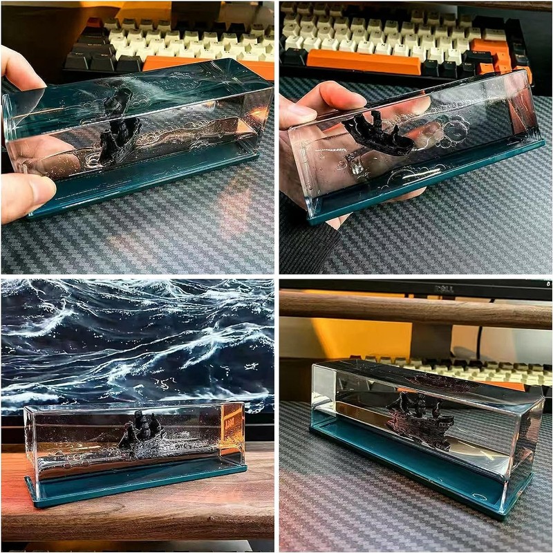 Black Pearl Pirate Ship in a Bottle - Boat in