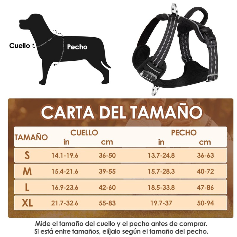 SlowTon Arnés de Perros Grande Mediano Pequeño, Ajustable Anti Tirones