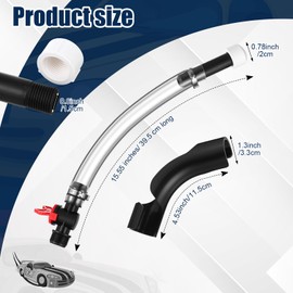 Datanly 10 Pack Racing Fuel Filler Jug Hose 14 Inch Transparent Gas Can Hose with 3 Pack Bender Clear Filler for Racing Container Fuel Tank 3/5/5.5 Gallon Gas Can