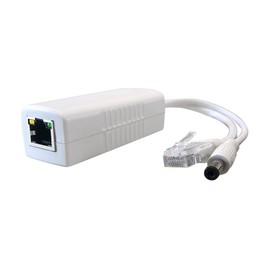 Gigabit PoE Splitter Converter, 12V DC Output, IEEE 802.3af/at Compliant, 10/100/1000Mbps, Power Over Ethernet, Plug 5.5mm x 2.1mm, for IP Camera, AP, WiFi Node, IP Phone and More, White