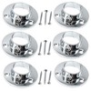 Round 25mm Wardrobe Rail Locking End Socket Suit Chrome Wardrobe
