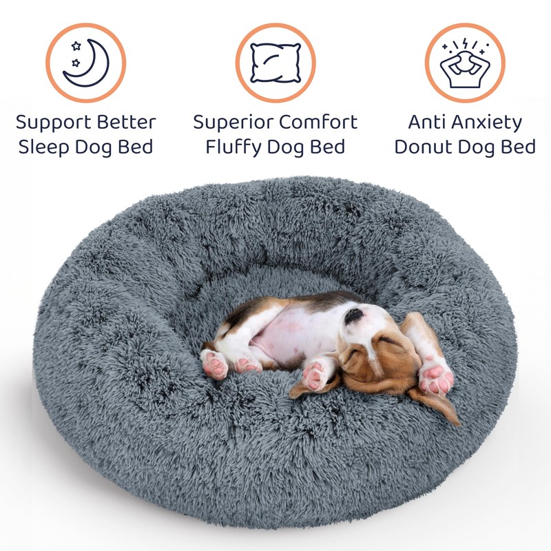 Petloox Donut Dog Bed - Premium Comfort for Anxiety Relief