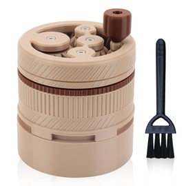 ShanSon WDT Espresso Tool with Brush Base Coffee Powder Distributor Needle WDT Tool for Barista Coffee Bar Espresso Distribution Tool,58mm,Khaki&Brown