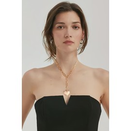 Glorig Gold Locket Necklace for Women With Heart Pendant Love Heart Shaped Pendant Necklaces Fashion Necklace Jewelry Gift