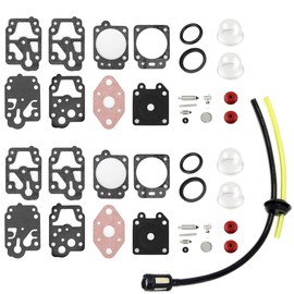 ZAMDOE K20-WYL Carburettor Repair Kit for WYL Series Carburettor Diaphragm and Gaskets Suitable for Honda Gx22 for Kawasaki TGX23 for Echo GT1100 for G22L Avec Assemblage de Conduite de Carburant