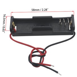 OZXNO 1.5V AA Battery Holder 6 Pcs Lidless Battery Case Holder Black Battery Box with Leads Wires for Power System and DIY Recharge Power Supply