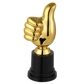 Veemoon Thumbs Up Trophy Gold Finger Hand Trophy for Award Ceremony Party Prize Golden