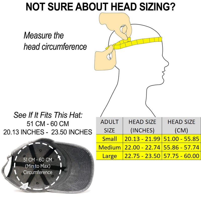 DALIX Bad Hair Day Hat Baseball Cap in Washed Black