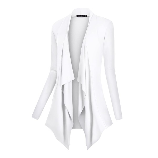 Urban CoCo Women's Vogue Long Sleeve Irregular Hem Open Front