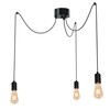 Licht-Erlebnisse Spider Hanging Light Flexible Hanging in Black Long Arms