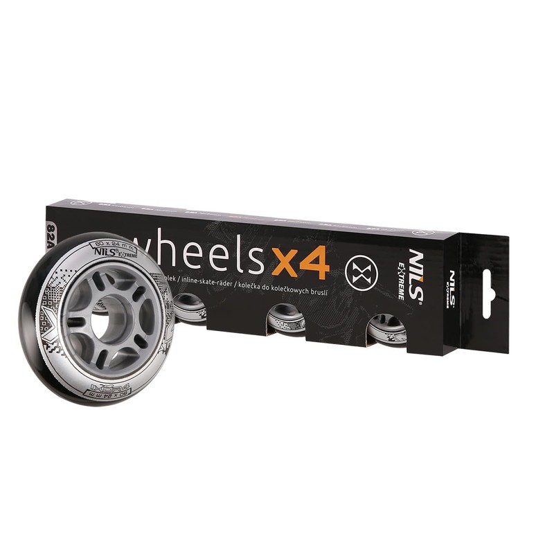 NILS Inline Roller Skating Skates Skate Wheels Replacement Wheels Pack
