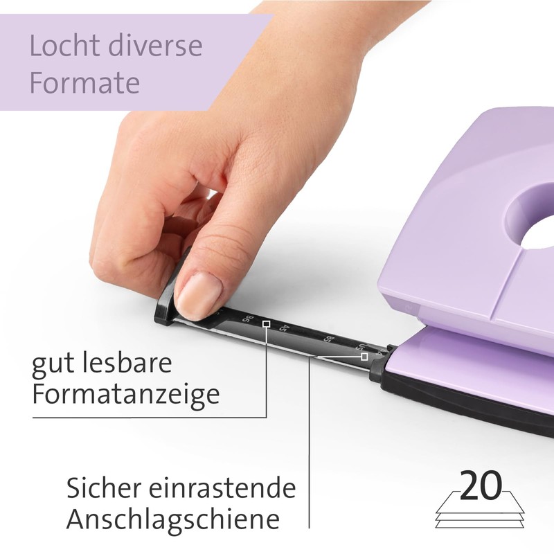 NOVUS B220 Colour ID 2.0 Hole Punch (20 Sheets Hole