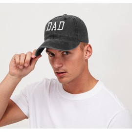 Malaxlx Dad Hat Black Baseball Cap for Men Fathers Day Adjustable Vintage Washed Cotton Distressed Baseball Snapback Caps