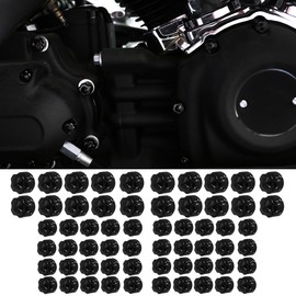 Motorcycle ABS Engine Bolt Caps Cover Compatible for Harley Softail Low Rider Street Bob 2018-2025 (Gloss Black)