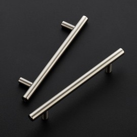 Ravinte 24 Pack | 7.38'' Cabinet Pulls Brushed Nickel Stainless Steel Kitchen Drawer Pulls Cabinet Handles 7-3/8”Length, 5” Hole Center with Mounting Template