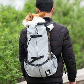 1-25KG Dog Carrier Bag with Drawstring Head Out Design, Ventilated Pet Backpack for Small Medium Dogs Daily Puppy Carrier for Walking Outdoor Safety/Comfortable/Lightweight