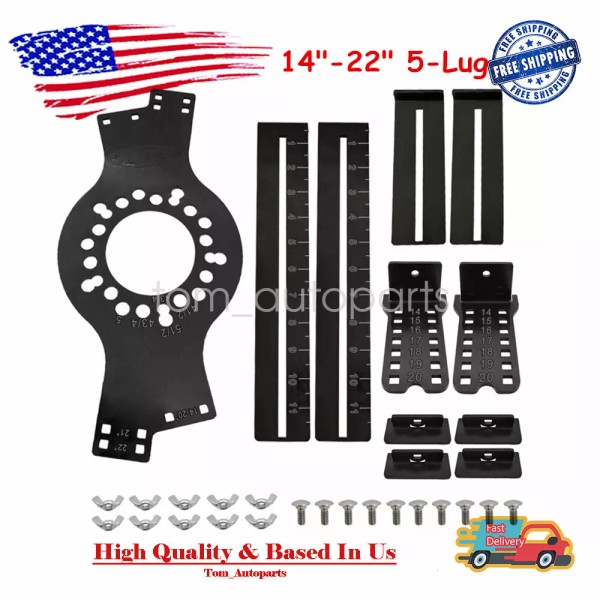 Unbranded 14"-22" Wheel Fitment Simulator Tool Tire Size 5-Lug Fits