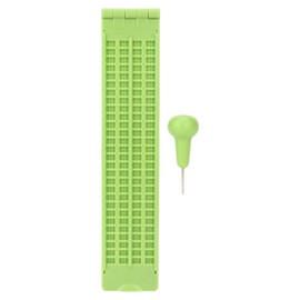 Uxsiya Pizarra de Escritura Braille con Lápiz óptico, Plástico Portátil 4 Líneas 28 Celdas Pizarra de Escritura Braille Y Lápiz óptico Accesorio de Herramienta de Aprendizaje Braille
