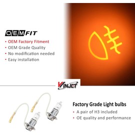 Winjet Compatible with Nissan [2000-2001 Maxima] [2000-2003 Sentra] [2001-2004 Frontier] [2002-2004 Xterra] Driving Fog Lights + Switch + Wiring Kit (Yellow)