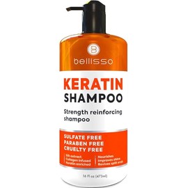 Keratin Enriched Shampoo - Sulfate and Paraben Free - Anti Frizz Treatment for Women and Men  Professional Salon Grade Repair Formula with Silk...    