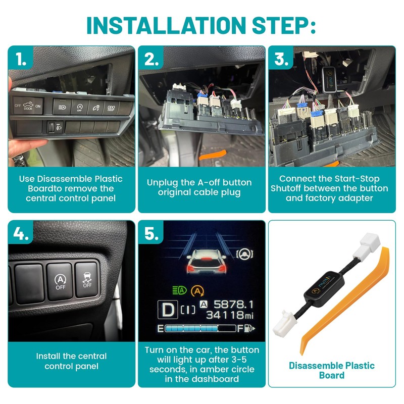 NuIth Auto Start Stop Eliminator Fits for 2015-2019 Toyota Highlander,