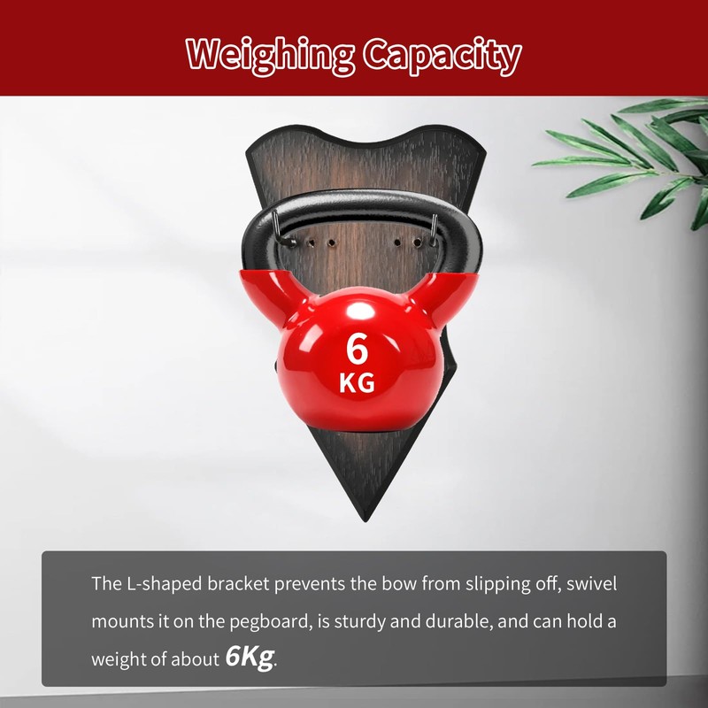 SPG Archery Bow Wall Mount - Horizontal Bow Display Stand