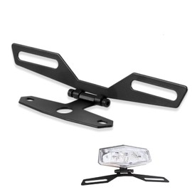 License Plate Holder, Folding License Plate Rear Light Holder, Replacement, Universal for Motorcycle, ATV, Trailer, Truck, RV, Boat