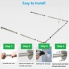 U Shaped Shower Curtain Rod, Adjustable Corner Shower Curtain Rod