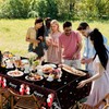 QUERICKY Plastic 4 Pack Black-Red Birthday Tablecloth, 51x87'' Rectangular Waterproof