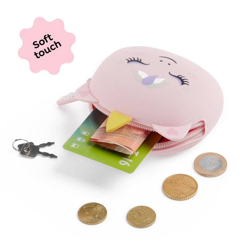 Back2Fun Uni Kinder Mondero Silicona Puppies Unicornio B2f Reisezubehör-Brieftasche, Rosa