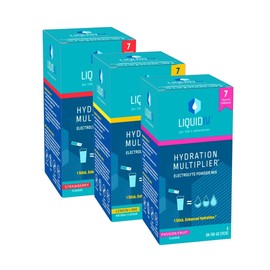 Liquid I.V. Hydration Multiplier Electrolyte Powder Mix Lemon Lime + Passionfruit + Strawberry 6 X 3, 18 sachets