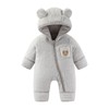 WYTbaby Baby Jumpsuit Winter Fleece Newborn Snowsuit with Hood Warm