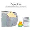 Cangurera Portabebé Mochila Multifuncional Con Asiento Bebé Color Gris