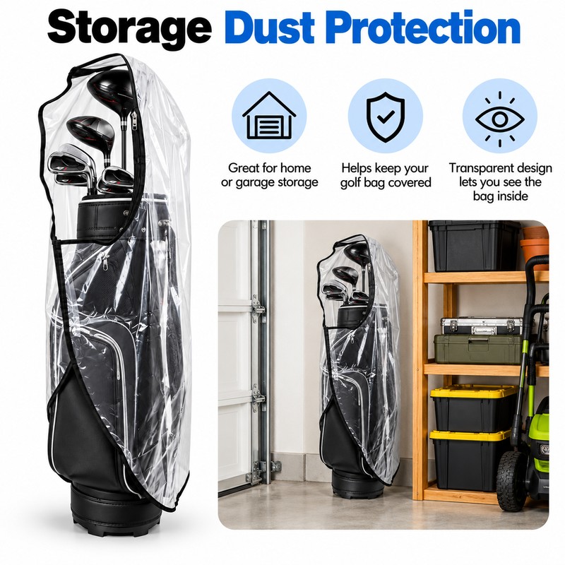 Waterproof Golf Bag Rain Cover for Club Protection – Zippered