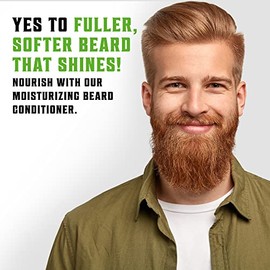 BEST DEAL Beard Wash & Beard Conditioner Set w/ Argan & Jojoba Oils - Softens & Strengthens - Natural Peppermint and Eucalyptus Scent - Beard Shampoo 
