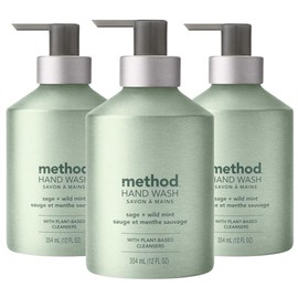 Method Premium Gel Hand Soap, Reusable Aluminum Bottle, Sage + Wild Mint, 12 oz (Pack of 1)