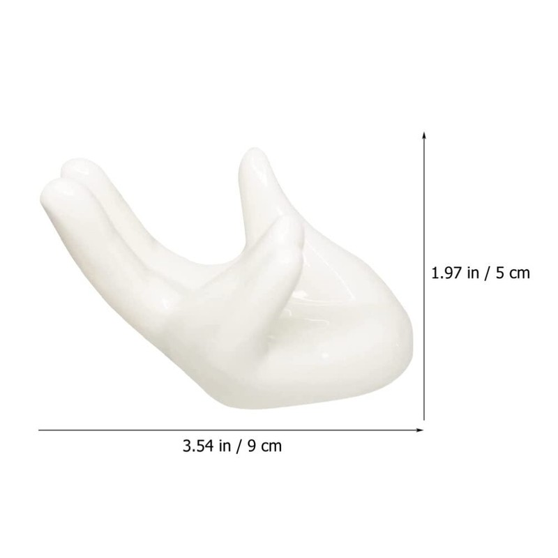 2Pcs Ceramic Hand Frame Boiled Egg Holder Breakfast Egg Stand