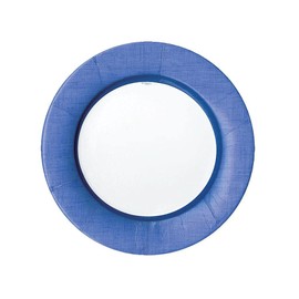 Caspari Linen Border Paper Salad & Dessert Plates in Blue II - 8 Per Package