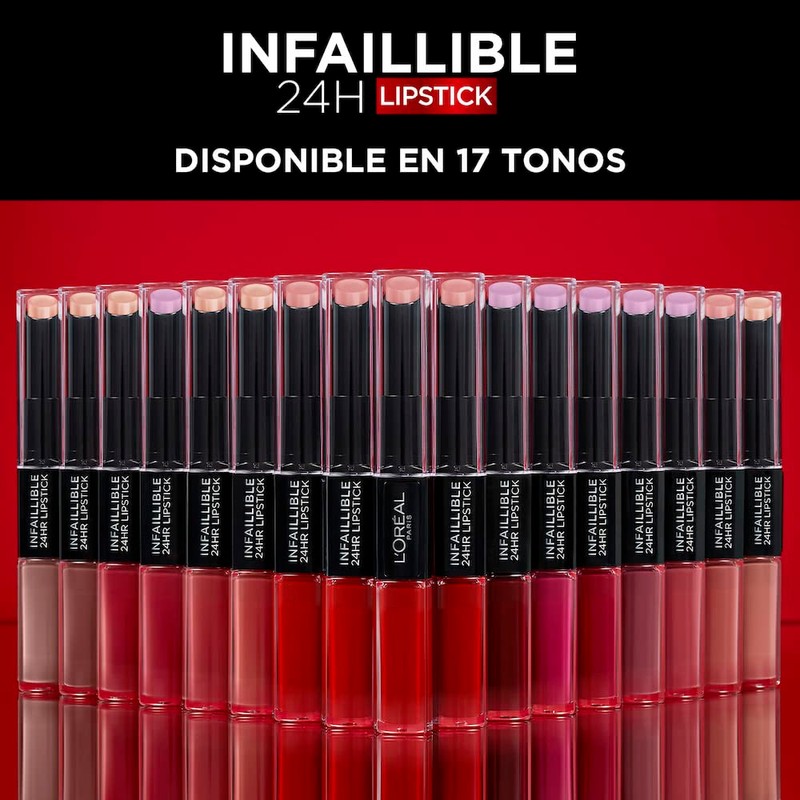 L'Oréal Paris, Infallible 24hr Lipstick, labial de larga duración de