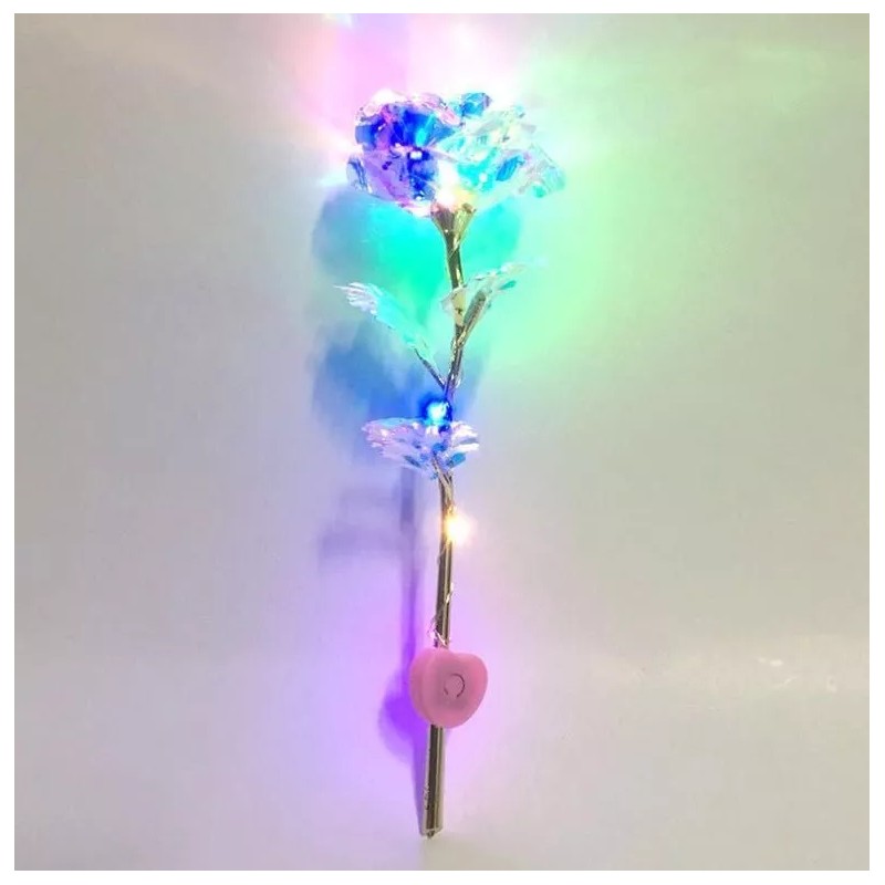 Golden Rose Rosa Led Tornasol Regalo Mamá 10 De Mamá