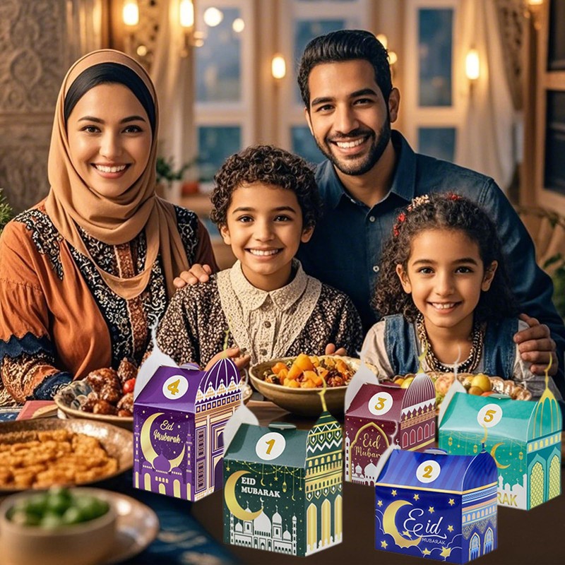 Ramadan & Eid Mubarak Gift Boxes, Eid Empty Advent Calendar