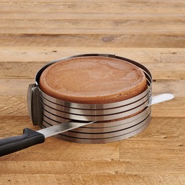 Mrs. Anderson's Baking Multi 7-Layer Slicer Leveler, Fits 9 to 12-Inch Cakes, Stainless Steel