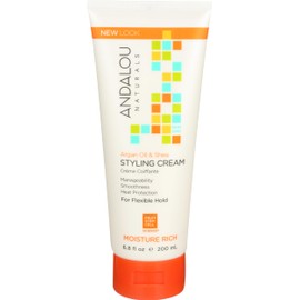 Andalou Naturals Styling Cream Ounces, Argan Oil & Shea, 6.8 Fl Oz