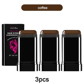 Disposable Hair dye comb -Buy 2 get 1 hairline powder ,Covers Gray Hair,Easy to Color, Portable for Quick Touch - Ups,  Resists Fading and Clumping:_3PCS-03#COFFEE COLOR(zaidoc)