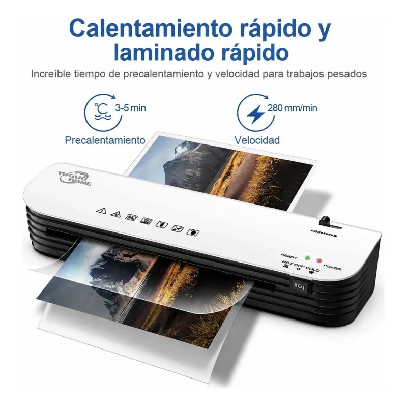 Laminadora Enmicadora Térmica+cortador De Papel+300 Micas