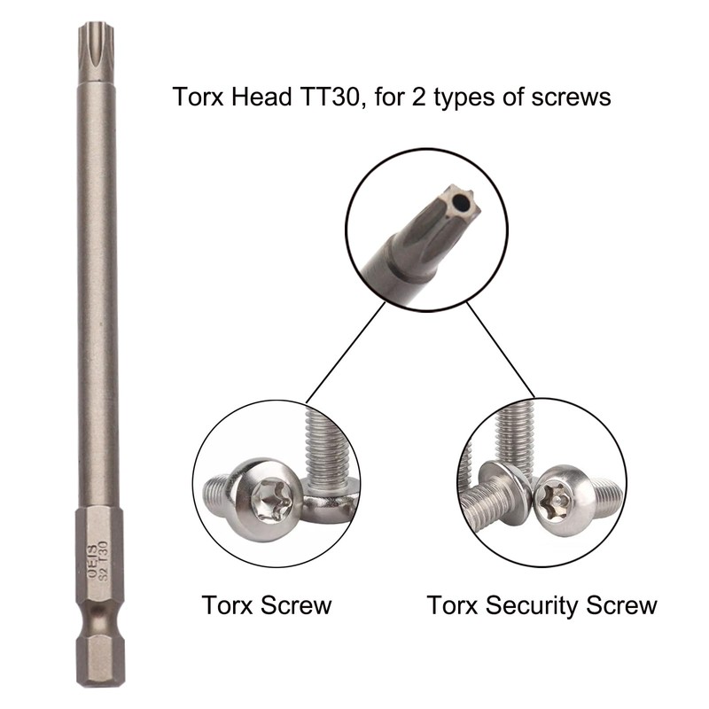Sipery 10 Pack Torx Bit Set Magnetic Tips Security Tamper